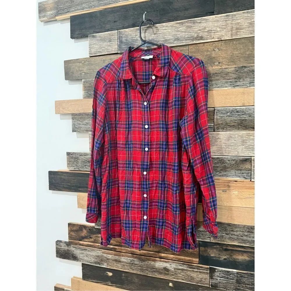 J Jill button front shirt sz M